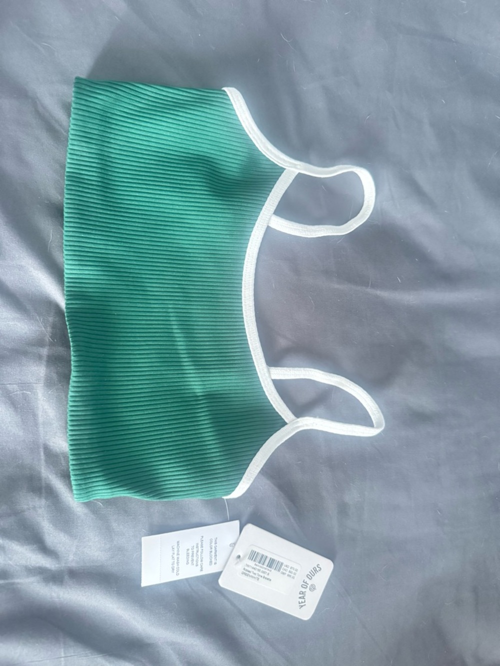 Year of Ours Forest Green Ribbed High-Waist Leggings and top 2pcs - Picture 8 of 9